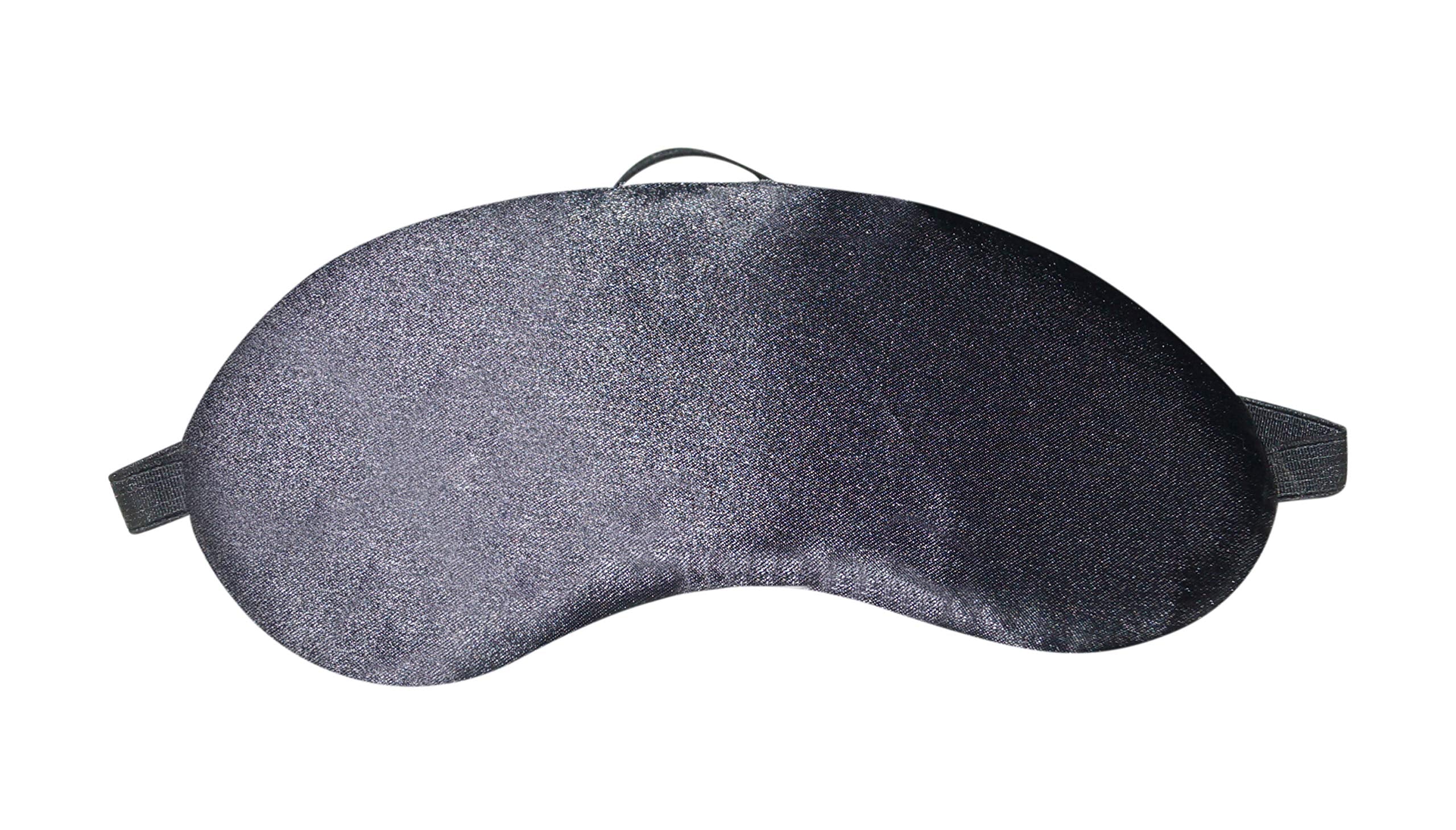 Oscar Home Sleeping Eye Mask Super Smooth Sleep Mask With Adjustable Strap Eye Mask (Black)  Pack Of 2