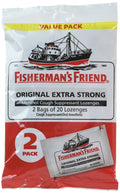 Fishermans Friend Original Extra Strong Cough Suppressant Lozenges, 20 Count (Pack of 2)