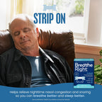 Breathe Right Original Nasal Strips | Clear | Sm/Med | For Sensitive Skin| Drug-Free Snoring Solution & Nasal Congestion Relief