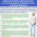 Natures Sodium Bicarbonate Organic Use Aluminum Free Baking Soda. No Chemical Pure Baking Soda Powder for Health & Wellness. Sod