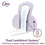 One by Poise Feminine Pads with Wings (2-in-1 Period & Bladder Leakage Pad for Women), Regular, Heavy Absorbency for Period Flow