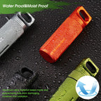 Patelai 4 Pieces Portable Pill Case Waterproof EDC Container Capsule Airtight Aluminum Pill Bottle Keychain Pill Holder Travel P