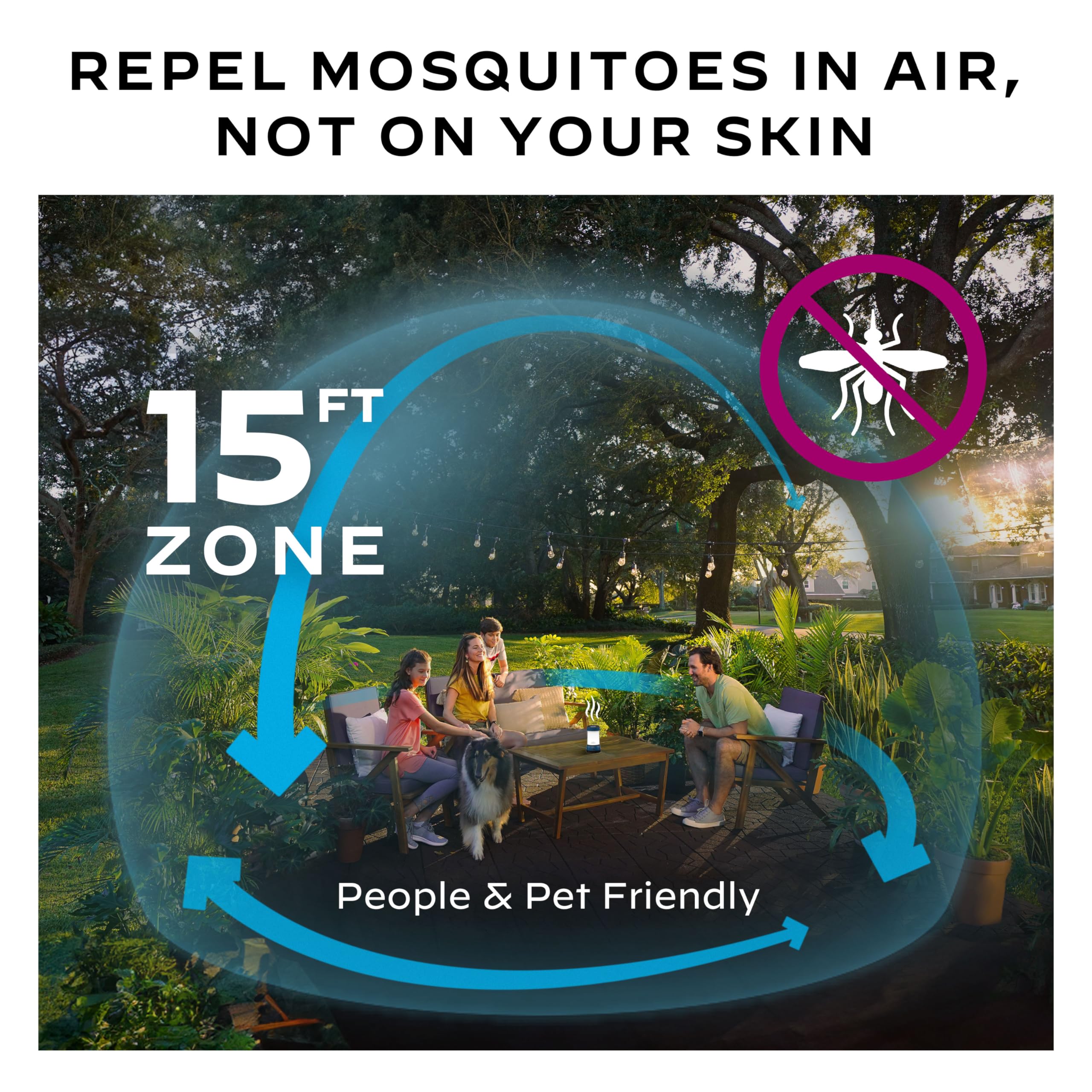 Thermacell Effective Mosquito Repellent LED Lantern for Camping, Includes 12-Hour Refill, No Spray, No Candle Flames, Bug Spray