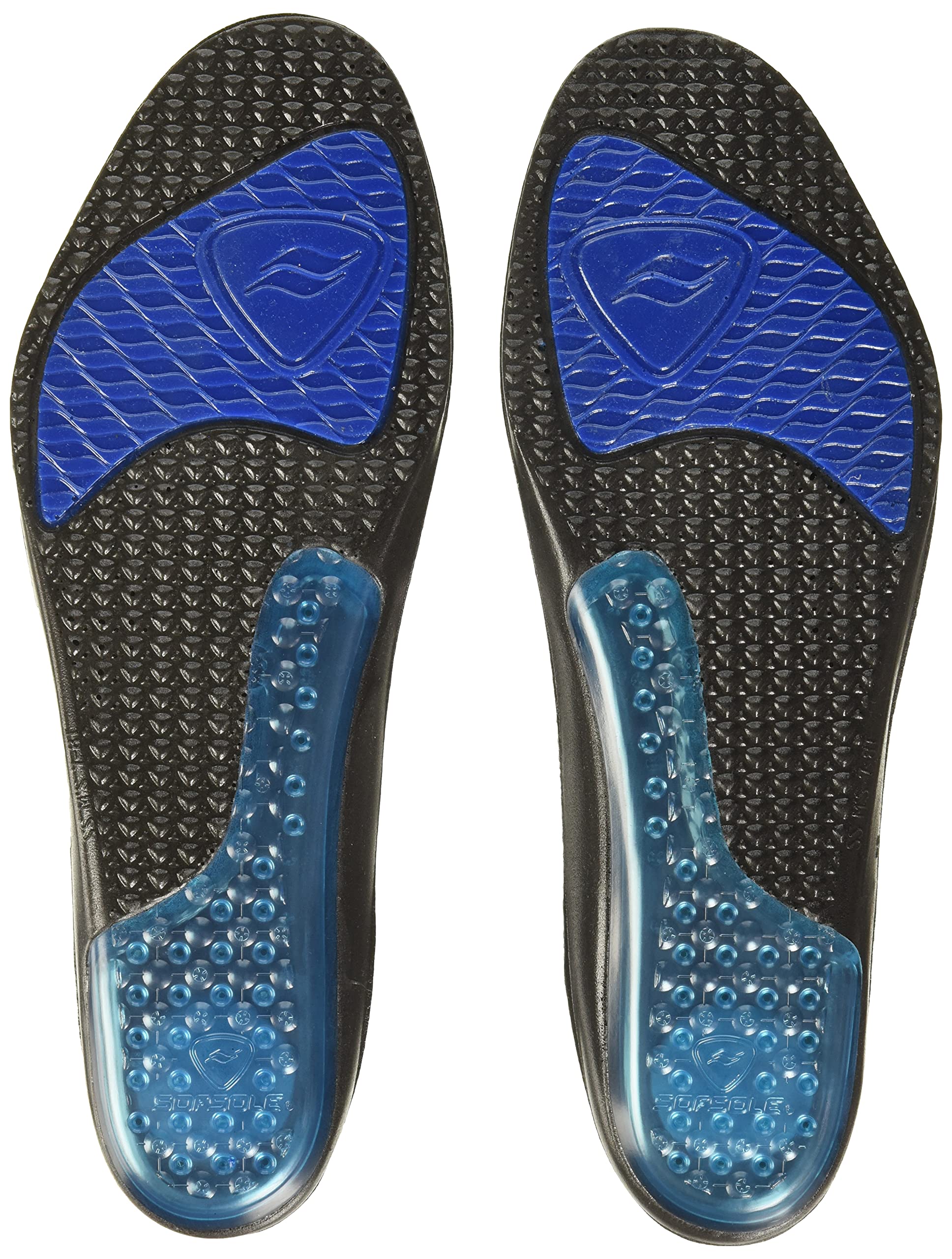 Sof Sole Mens Airr Insole, Black, 7-8.5