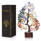 YATSKIA 7 Chakra Tree of Life, Crystals and Healing Stones, Birthday Gifts for Women - Crystal Tree for Positive Energy, Home Of