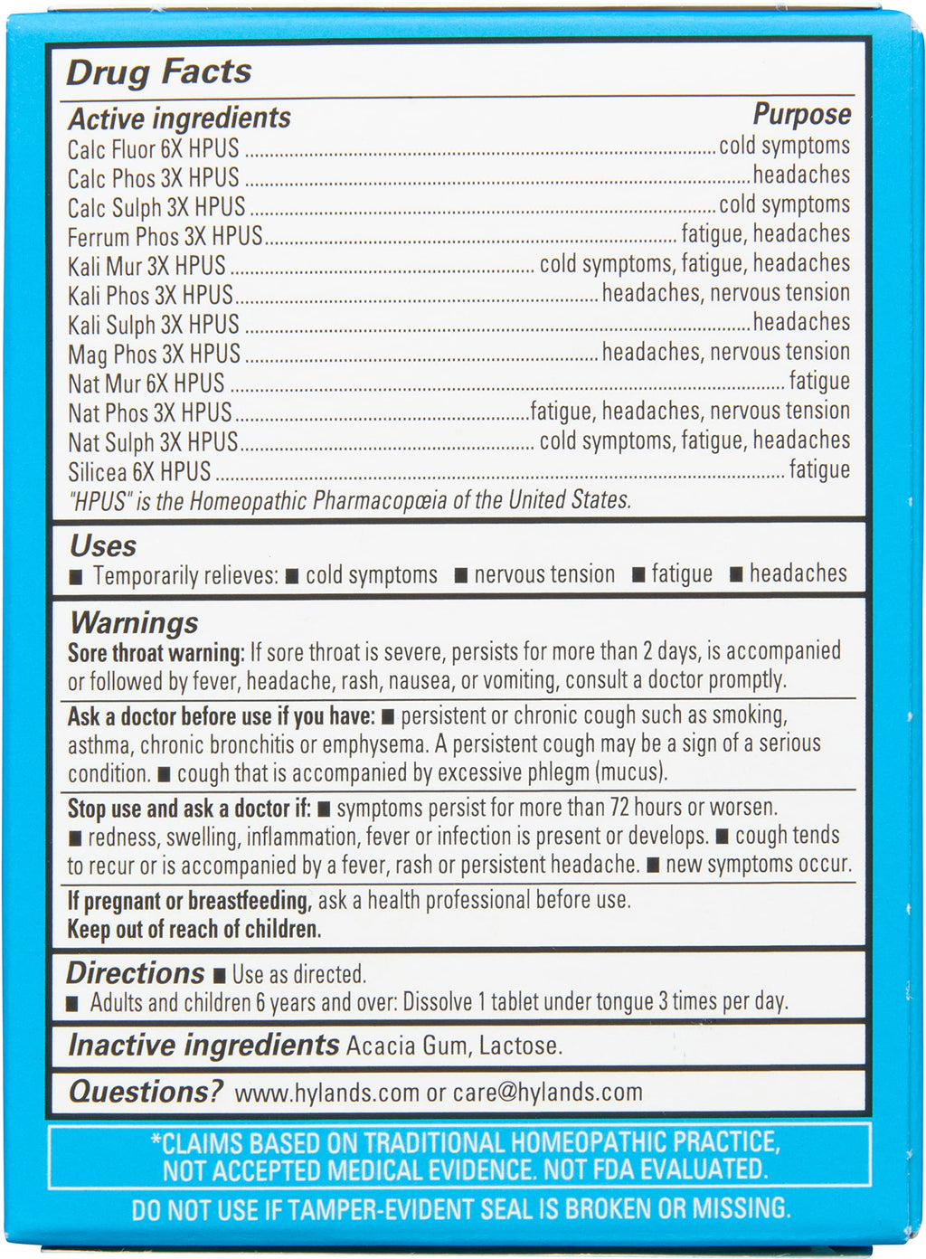 Hyland's Bioplasma Cell Salts Tablets (2 Pack) Naturals, Natural Combination of All 12 Cell Salts (100 Count) 2 Pack