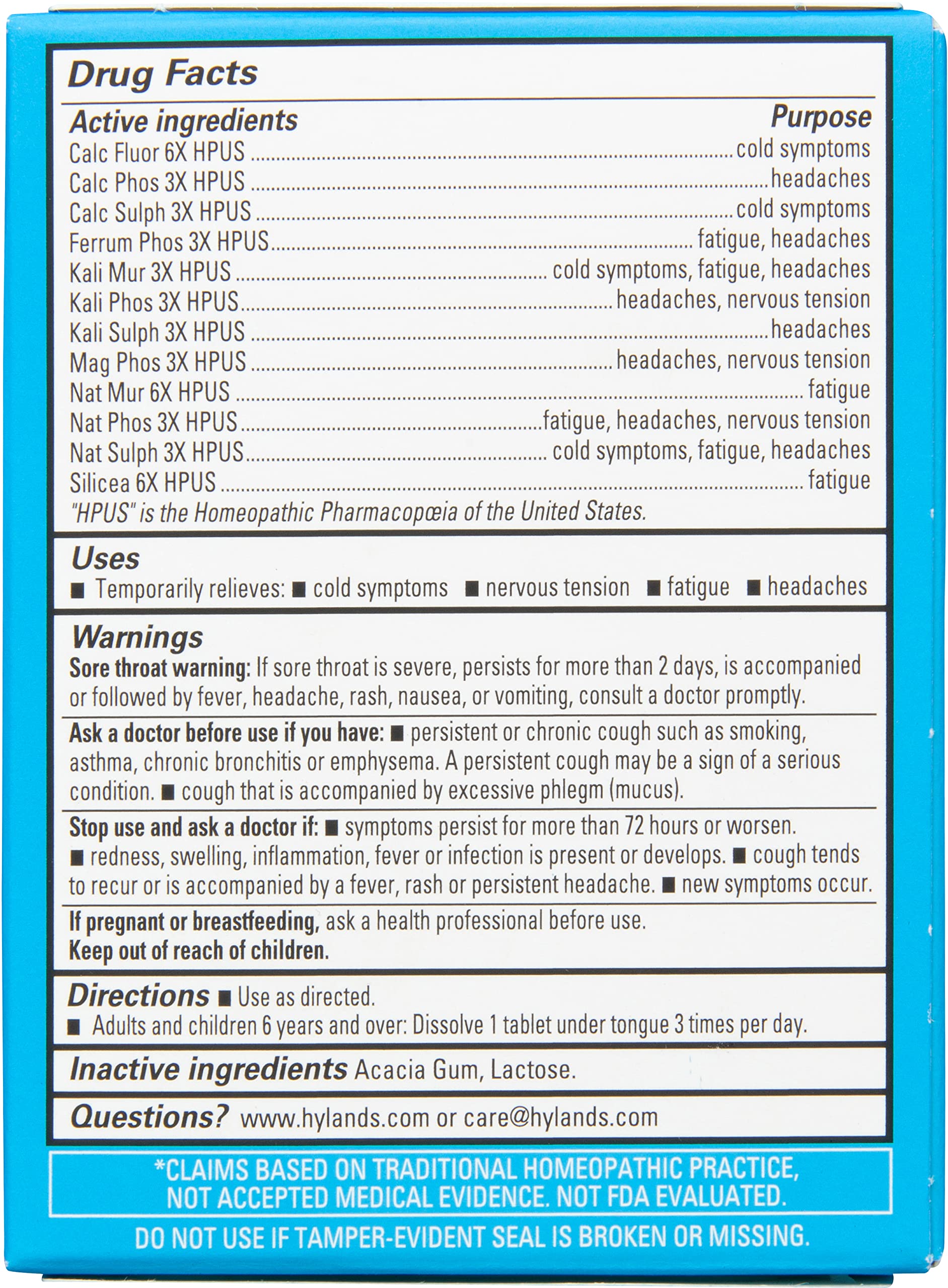 Hyland's Bioplasma Cell Salts Tablets (2 Pack) Naturals, Natural Combination of All 12 Cell Salts (100 Count) 2 Pack