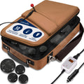 SereneLife Portable Massage Stone Warmer Set - Electric Spa Hot Stones Massager and Heater Kit with 6 Large and 6 Small Round Sh