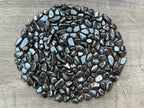 GAF TREASURES 0.5 Pound Natural Semi Tumbled Hematite Gemstone Large Chips, Hematite Crushed Crystal Chip, Undrilled Crystal Chi