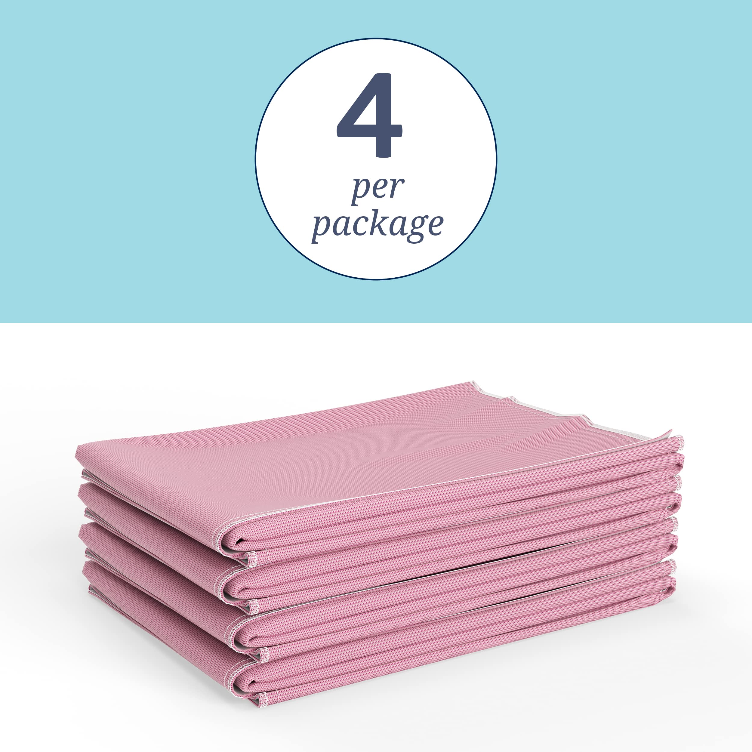 Medline - MDTR1227073AZ Softnit 300 Washable Underpads, Pack of 4 Large Bed Pads, 34 x 36, For use as incontinence bed pads, reu