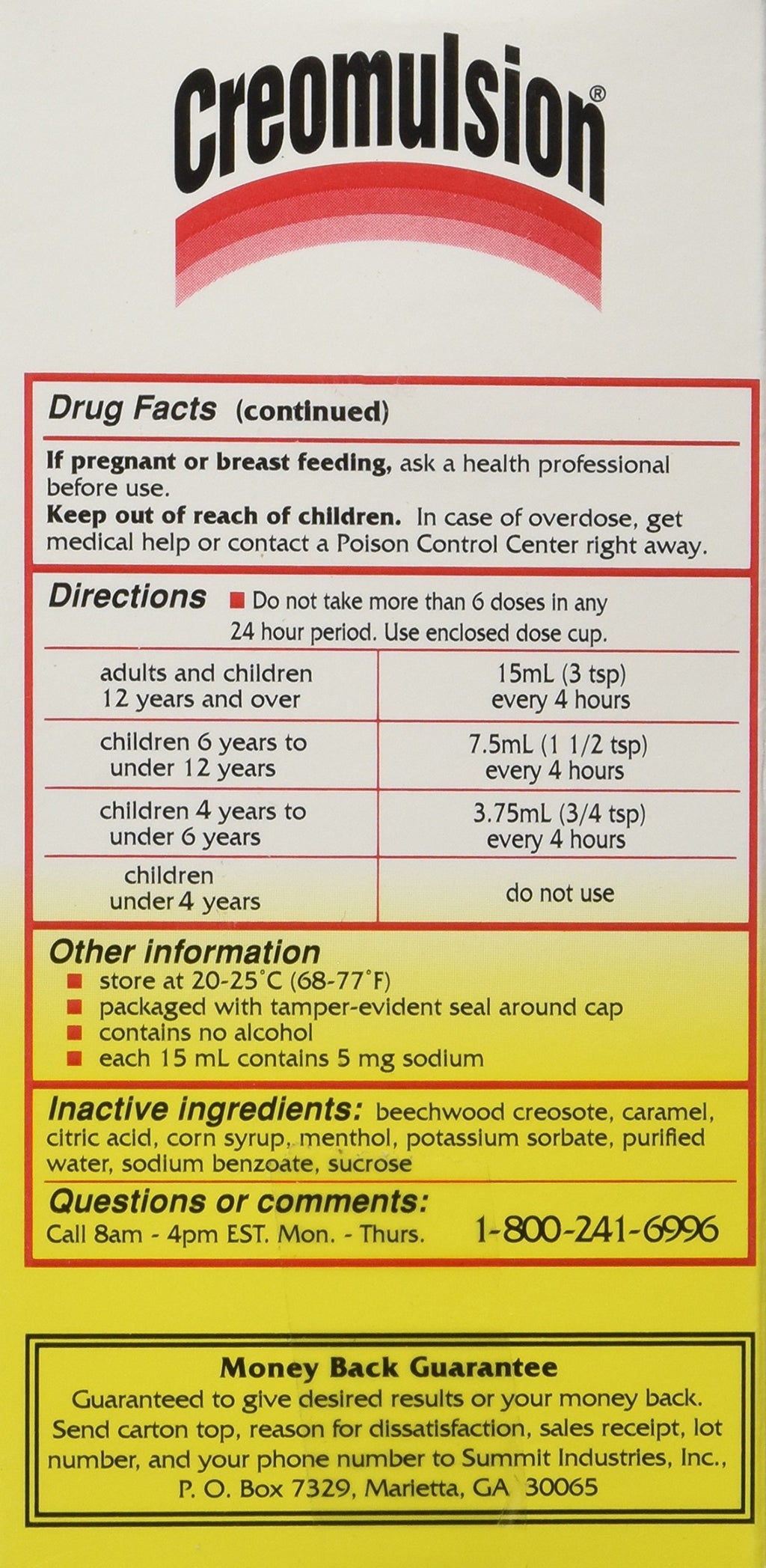 Creomulsion Cough Medicine 4 Oz