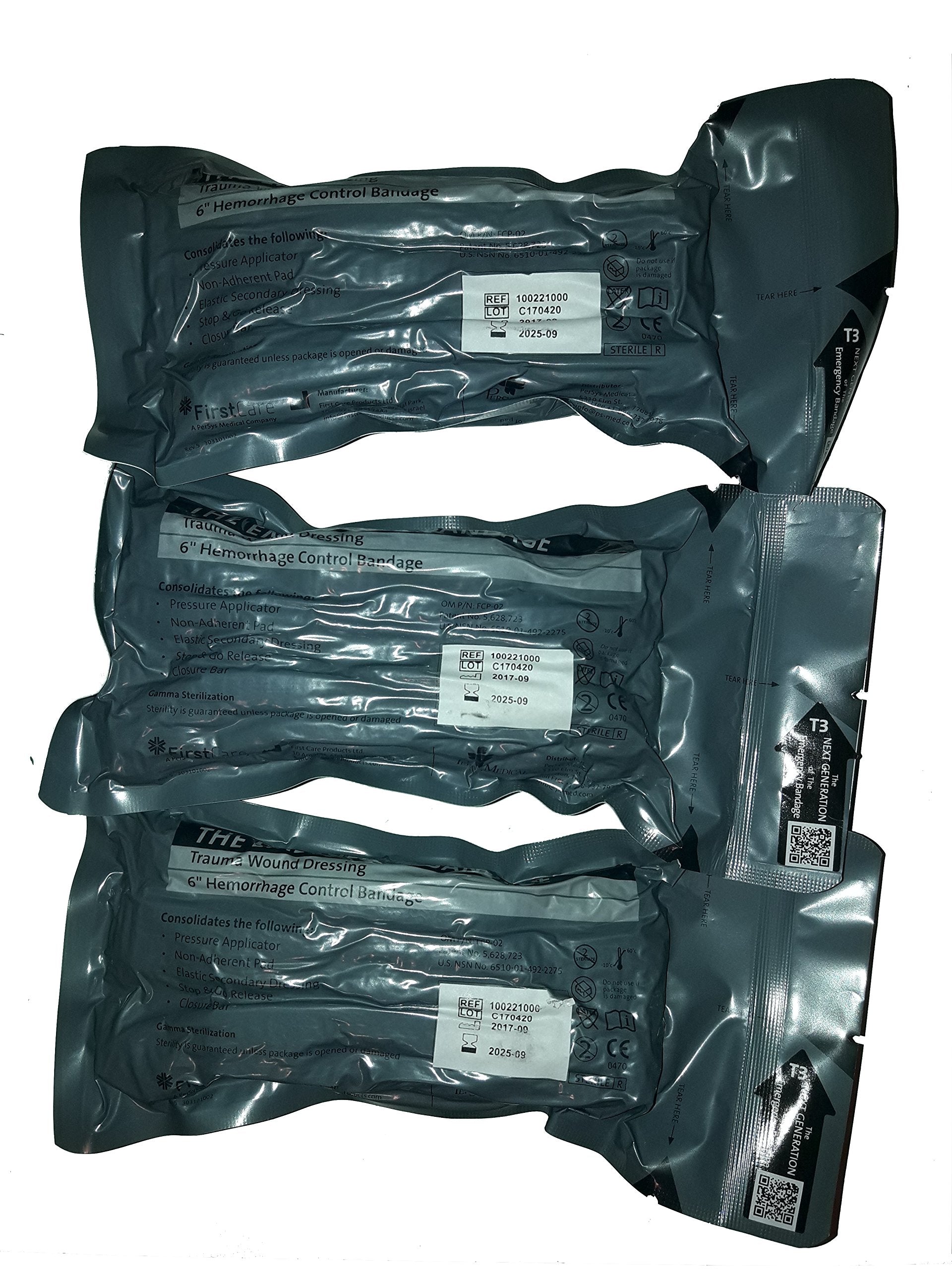 3 X Israeli Battle Bandages 6 (Israeli Battle Dressing)