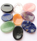 crystalmiracle Beautiful Lot of Nine Gemstone Worry Stones Positive Energy Crystal Healing Thumb Stone for Powerful Reiki Protec