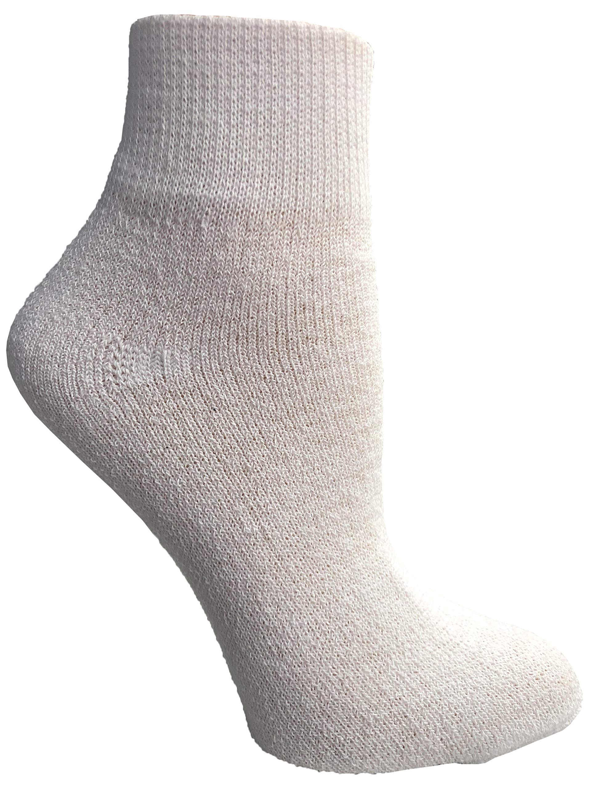 Yacht & Smith 12 Pairs Value Pack of Men and Women Diabetic Nephropathy and Edema Ankle, Ring Spun Cotton Socks