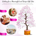 Crocon Rose Quartz Gemstone Feng Shui Money Tree | Feng Shui Bonsai | Mystical | Chakra Balancing | Reiki Crystal Healing | Orna