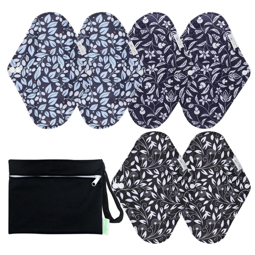 wegreeco Reusable Sanitary Pads - Cloth Sanitary Pads | Light Incontinence Pads | Reusable Menstrual Pads - 1 Cloth Mini Wet Bag