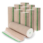 Vakly Elastic Bandage Wrap with Self-Closure [Pack of 10] 6 Inch Comfort Athletic Compression Roll, 5 Yards Stretched for Custom