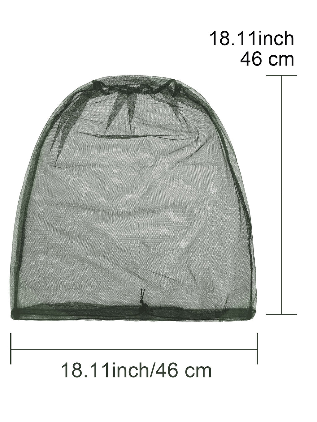 HESTYA 4 Pack Mosquito Net Face Mesh Protecting Net for Outdoor Hiking Camping Climbing Mosquito Fly Insects Preventing(Army Gre