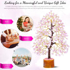Rose Quartz Crystal Tree Room Decor and Pink Home Decor Healing Crystals Chakra Tree of Life Birthday Gifts for Women Mom Her Si