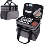 LIZSEN Large Medicine Storage Bag, Double Layer Pill Bottle Organizer Storage Bag with Lockable Zipper, Medication Travel Bag Ca