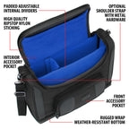 USA GEAR Nebulizer Carrying Case - Customizable Padded Interior, Shoulder Strap, Durable Exterior - Asthma Travel Bag to Store N