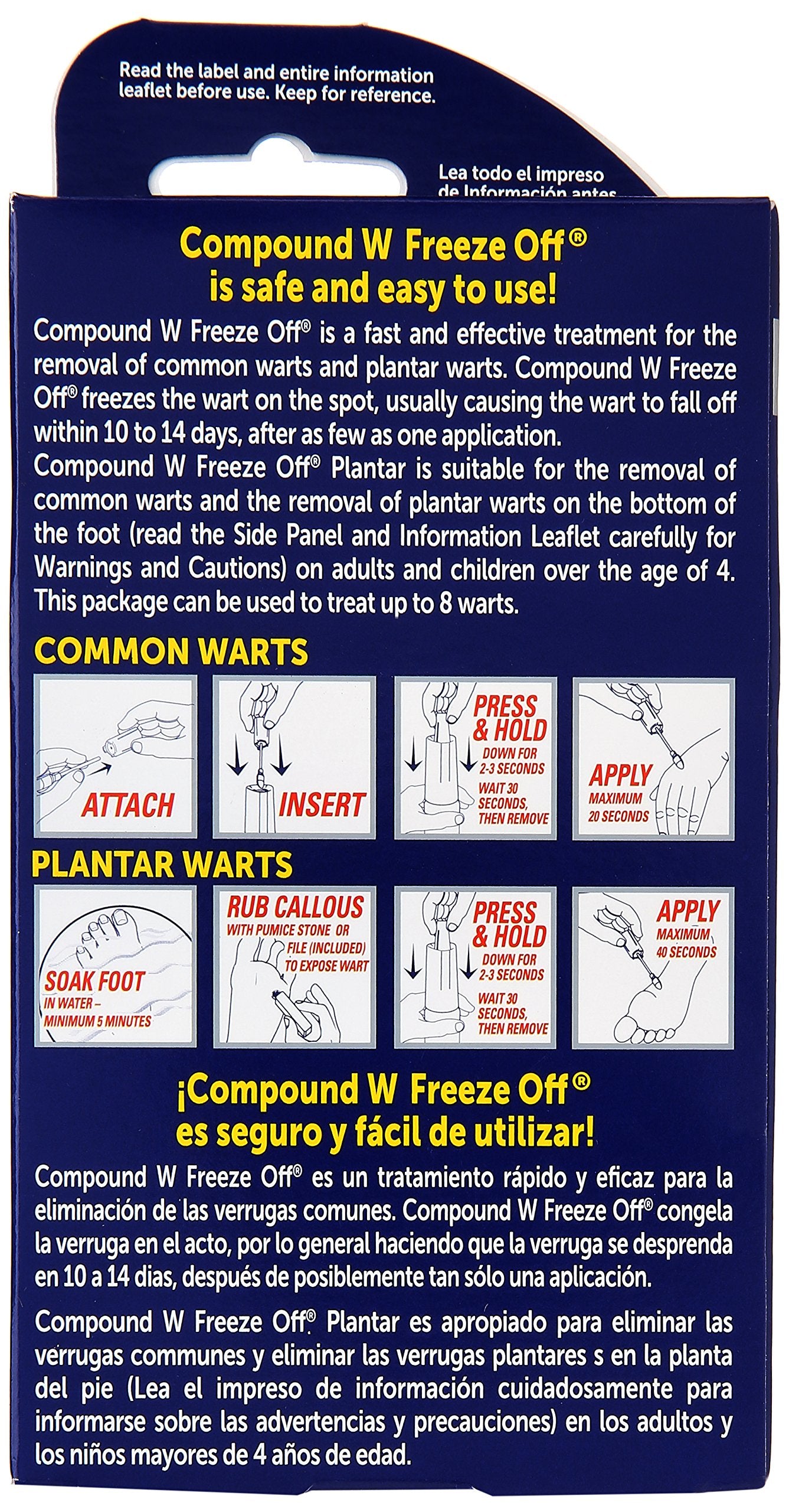 Compound W Wart Remover, Freeze Off Kit, 8 ct (Packaging May Vary)