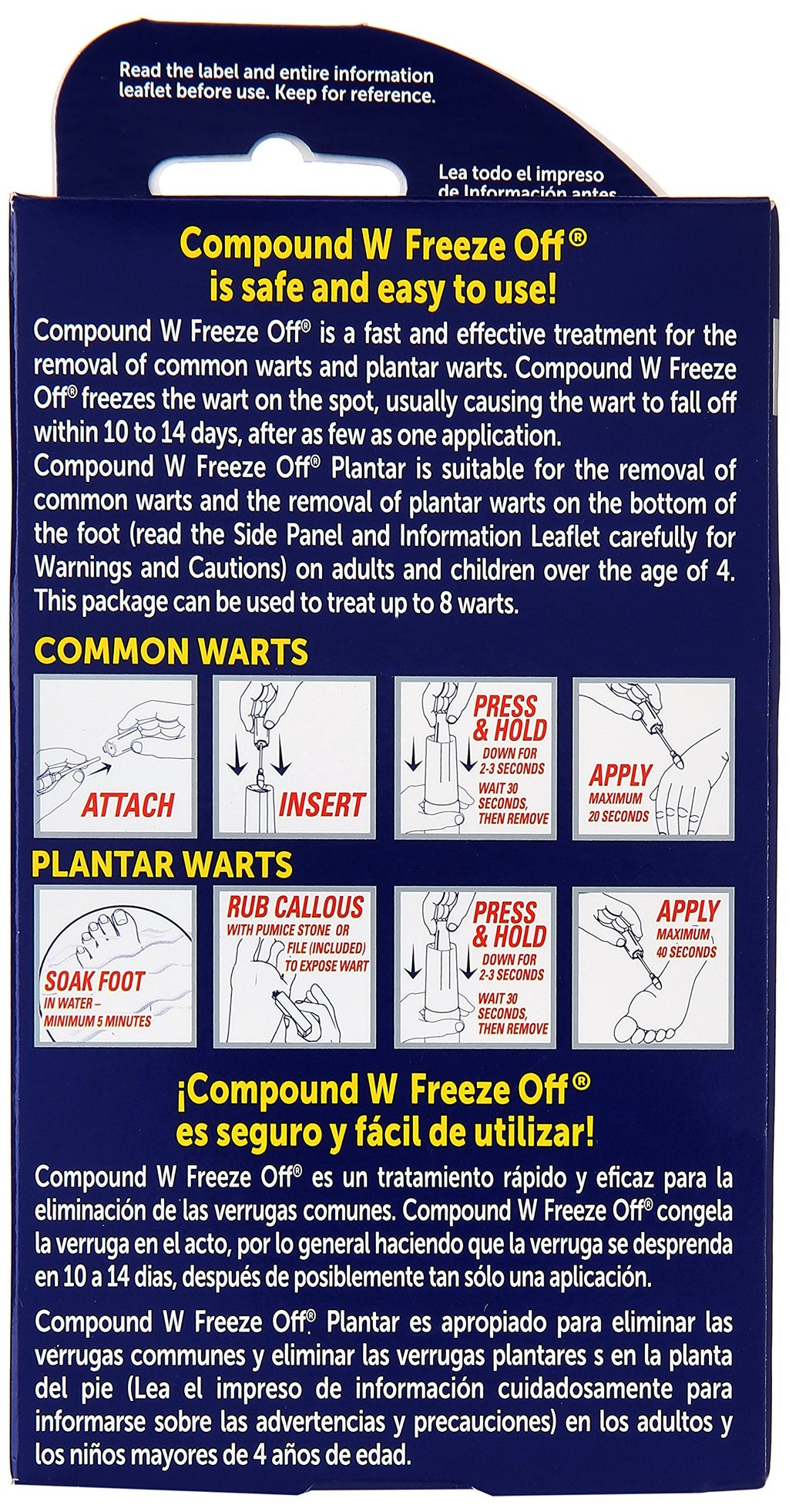 Compound W Wart Remover, Freeze Off Kit, 8 ct (Packaging May Vary)