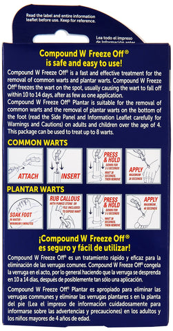 Compound W Wart Remover, Freeze Off Kit, 8 ct (Packaging May Vary)