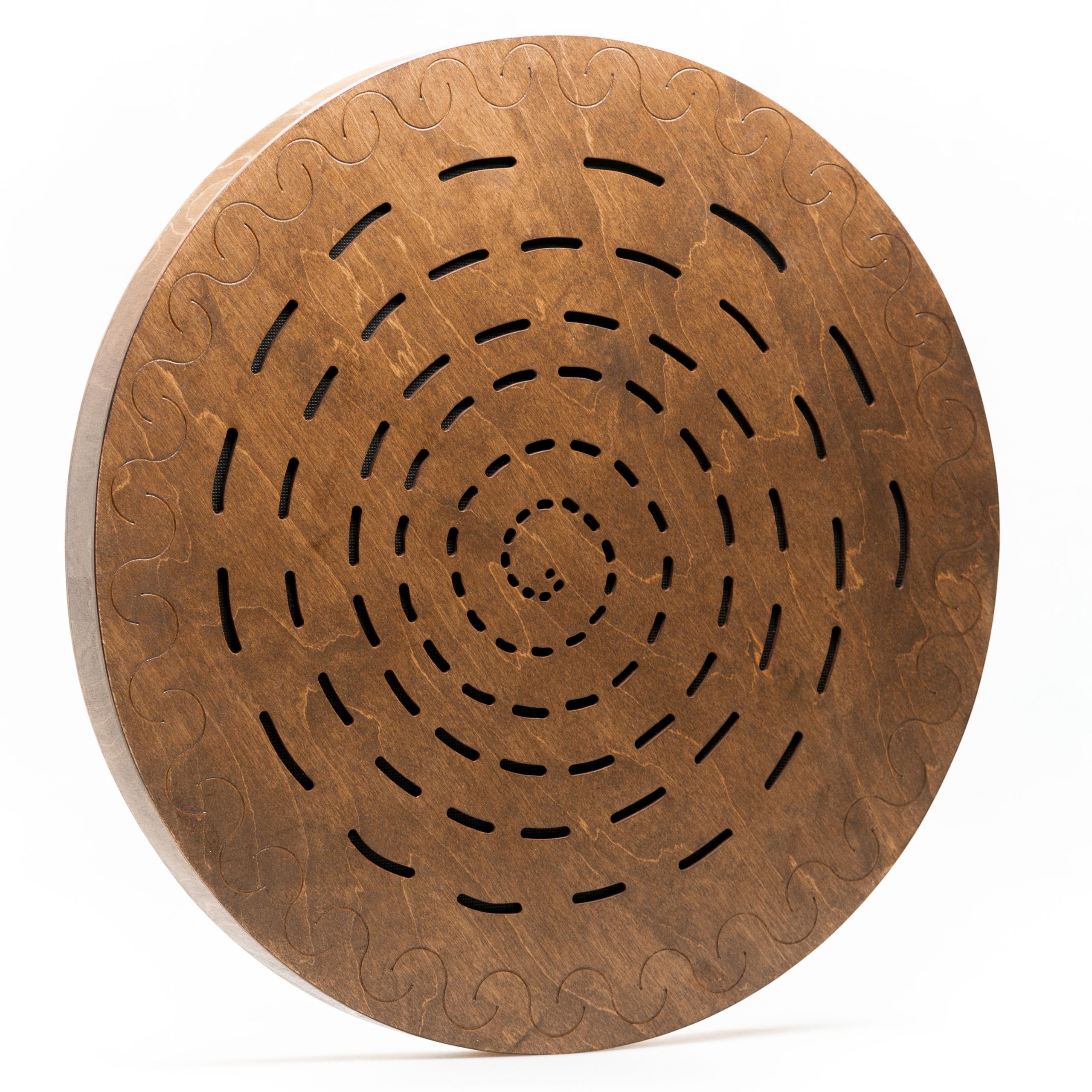 Sound Therapy Tool Water-Fall Disk 20 inch | Powerful Ocean Sound | Wooden Rain Drum | Long and Soft Relaxing Sound | 100% Handm
