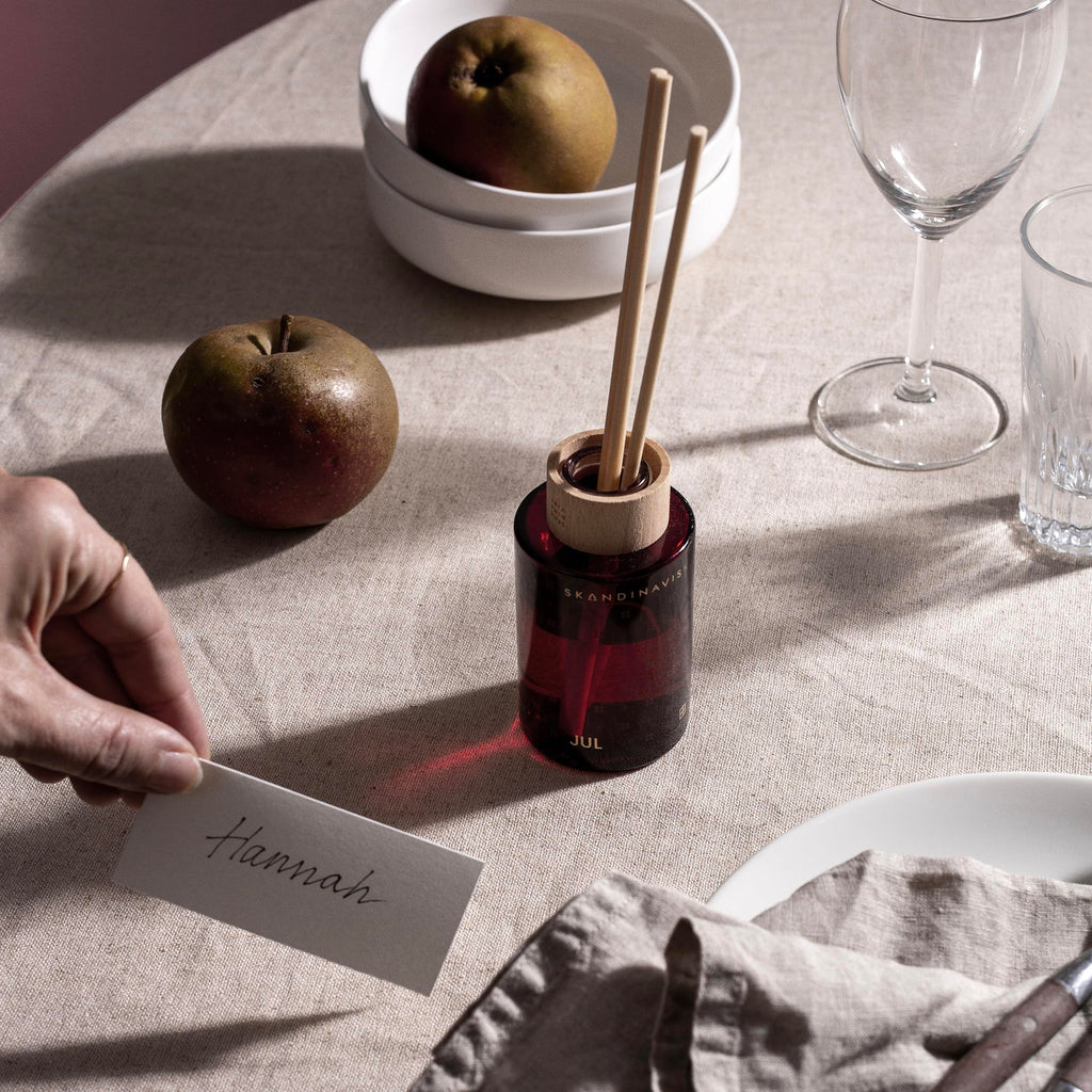 Skandinavisk Fjord Scent Diffuser with 8 Reeds. Lasts +3 Months. Fragrance Notes: Apples and Pear Blossom, Orchard Fruits and Re