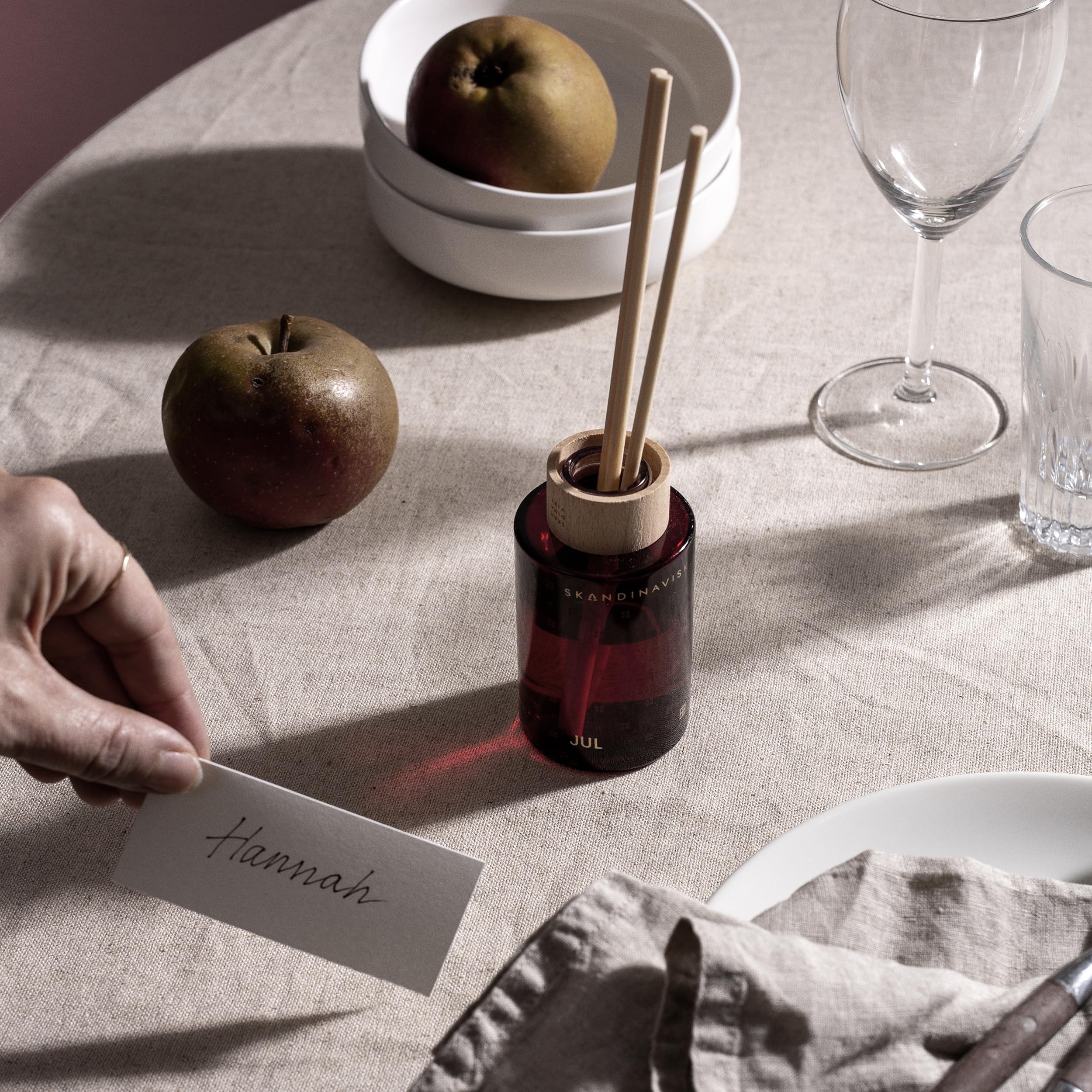 Skandinavisk Fjord Scent Diffuser with 8 Reeds. Lasts +3 Months. Fragrance Notes: Apples and Pear Blossom, Orchard Fruits and Re