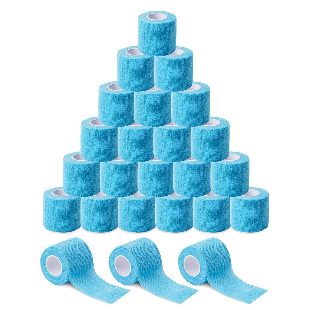 BISIBITA2 Sensi Wrap Grip Cover Sports Self Bandage Rolls 2-inch x 5-Yards 24pcs (Red)