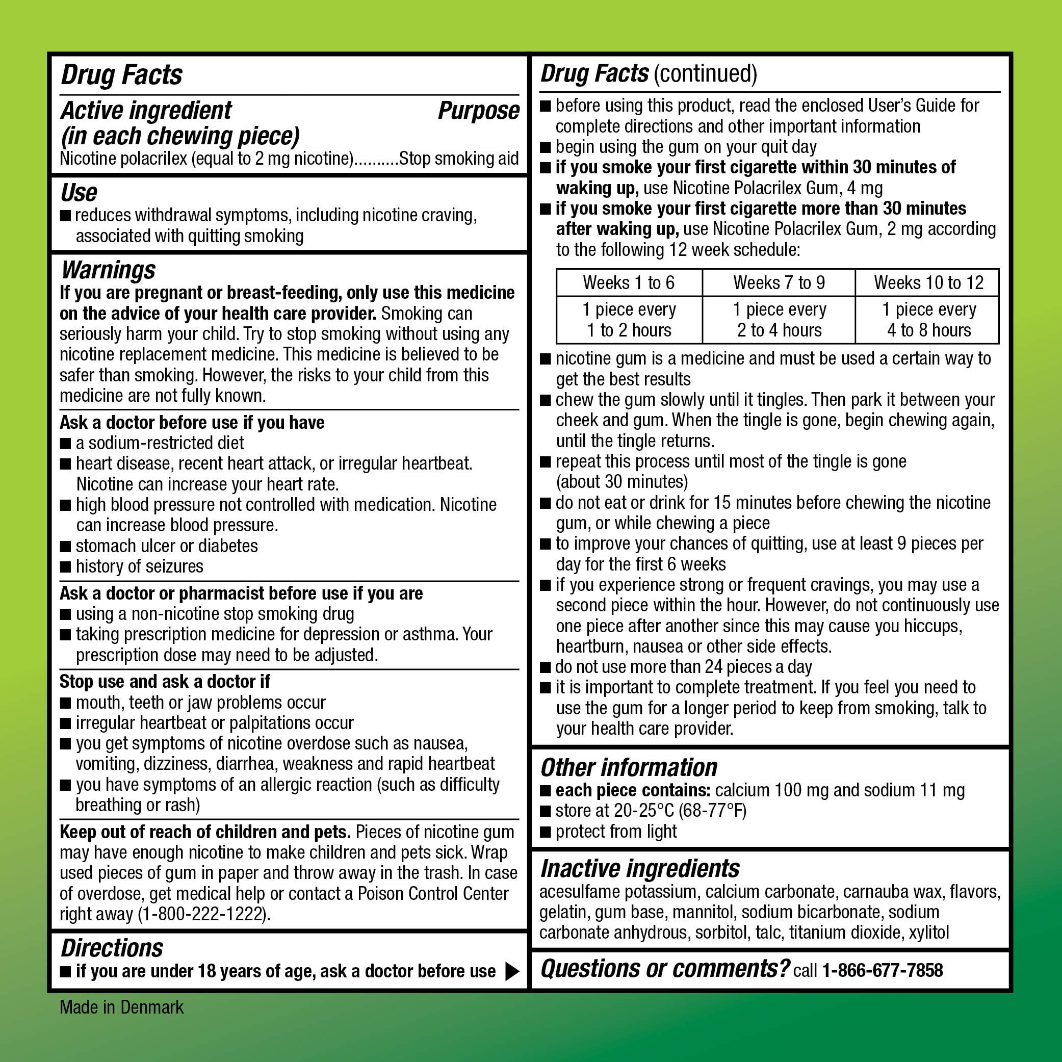 Amazon Basic Care Coated Nicotine Polacrilex Gum 2 mg, Cool Mint Flavor, Stop Smoking Aid, 160 Count