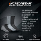 Incrediwear Circulation Socks - Womens and Mens Crew Socks (Grey, Large)