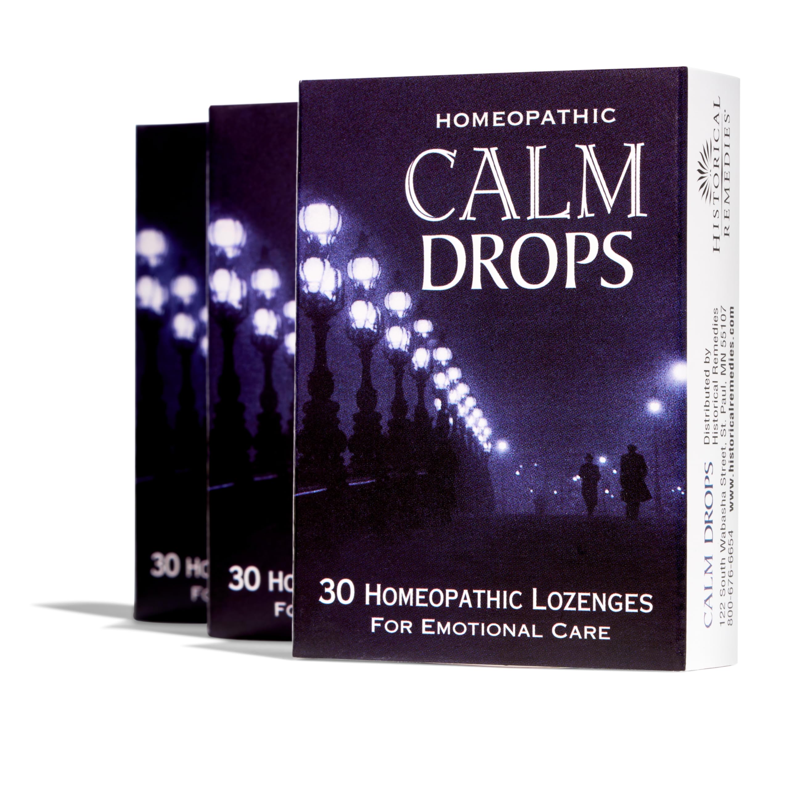 Historical Remedies Calm Drops Homeopathic Lozenges (3 Pack)| Natural Care for Emotional Stress Relief, Vegan & Gluten-Free Orga