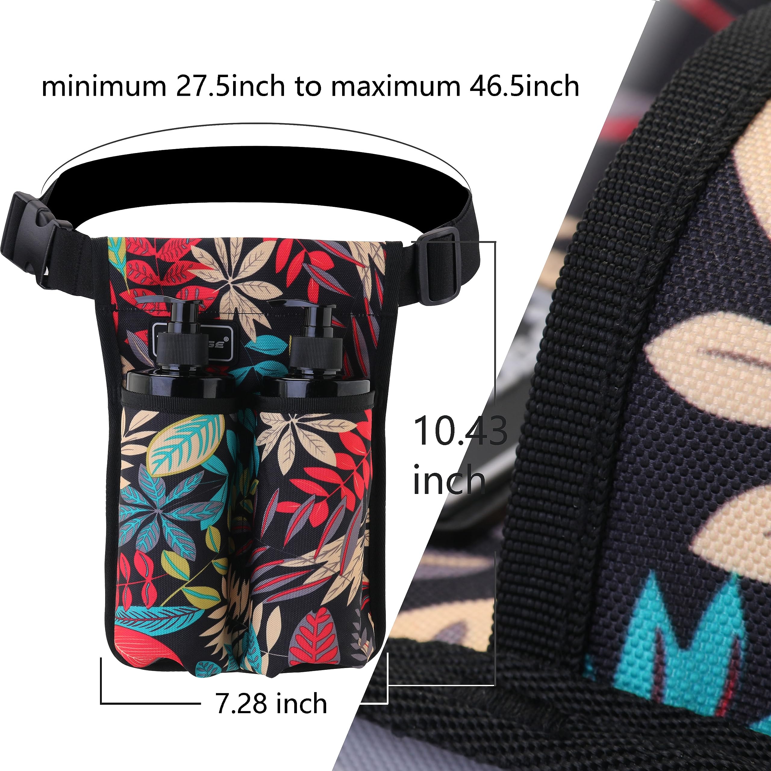 Massage Oil and Lotion Bottle Bag Holster for Massage Therapists (TH2kd- DaShuYe)
