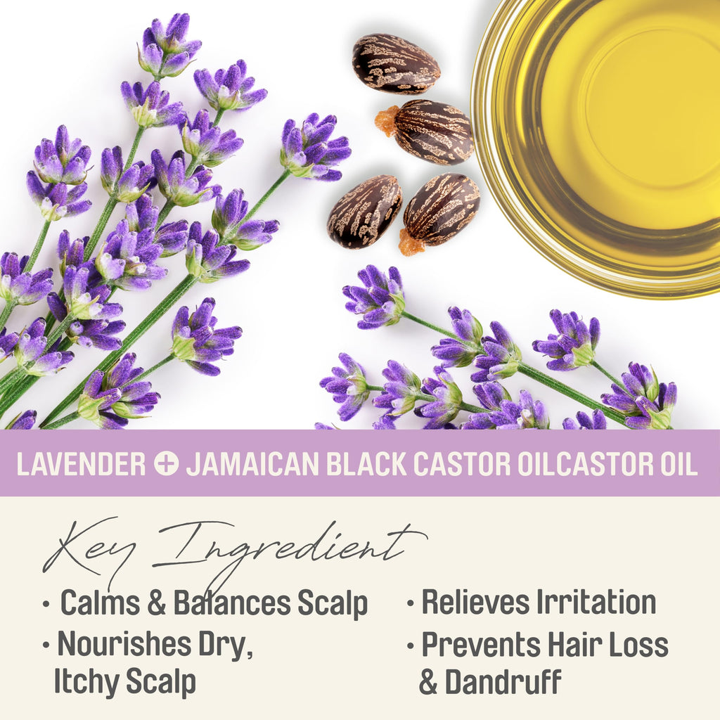Herbal Collection Jamaican Black Castor Oil (Lavender) 4oz | Calming & Nourishing Oil for Hair, Skin & Scalp | Promotes Hair Gro