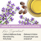 Herbal Collection Jamaican Black Castor Oil (Lavender) 4oz | Calming & Nourishing Oil for Hair, Skin & Scalp | Promotes Hair Gro