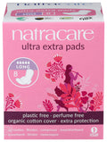 Natracare Ultra Extra Pads with Wings, Long, Individually Wrapped, Made with Certified Organic Cotton, Ecologically Certified Ce