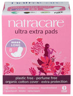 Natracare Ultra Extra Pads with Wings, Long, Individually Wrapped, Made with Certified Organic Cotton, Ecologically Certified Ce