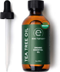 Eve Hansen Organic Tea Tree Essential Oil (2oz) | 100% Melaleuca Alternifolia Pure Tea Tree Oil for Skin, Scalp, Nails, Cuticles