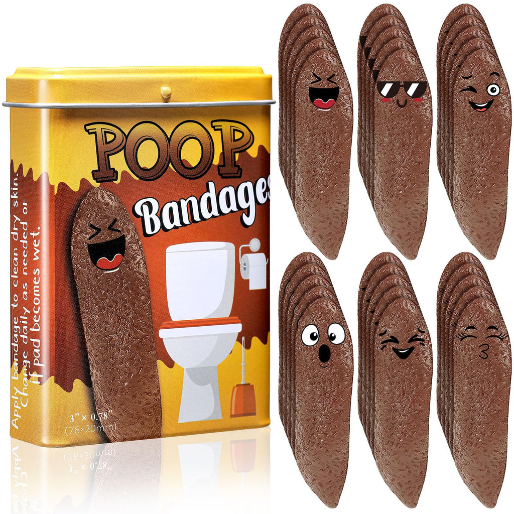 Nuanchu 30pcs Funny Bandages Self Adhesive Bandages Christmas Funny Gag Gifts Waterproof Weird Stuff White Elephant Gift for Chr