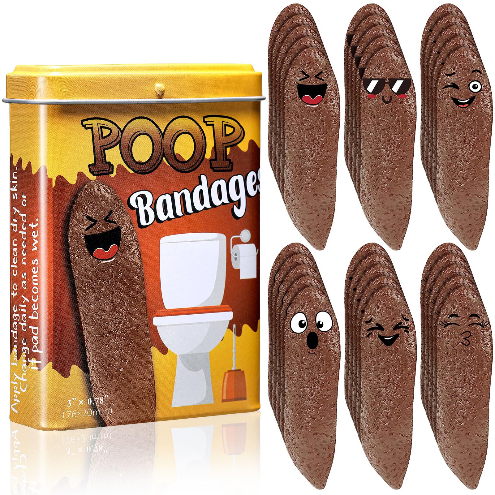 Nuanchu 30pcs Funny Bandages Self Adhesive Bandages Christmas Funny Gag Gifts Waterproof Weird Stuff White Elephant Gift for Chr