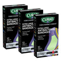 CURAD Performance Series IRONMAN Antibacterial Bandages, Extreme Hold Adhesive Technology, Extra Large Flexible Fabric Bandages 