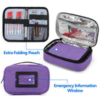 Yarwo Insulin Cooler Travel Case with 2 Ice Packs, Medication Diabetic Supplies Bag for Insulin Pens, Vials and Diabetes Testing