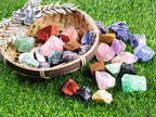 UU UNIHOM 3 lbs Bulk Rough Madagascar Stones Mix - Large 1'' Natural Raw Stones Crystal for Tumbling, Cabbing, Fountain Rocks, D