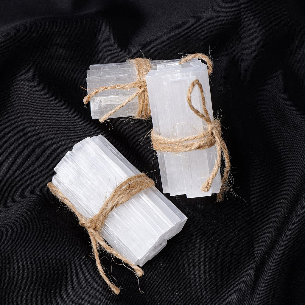 Runyangshi 20PCS Selenite Sticks Natural Selenite Crystals Wands Bulk Selenite Crystal Charging Energy Protection Reiki Healing