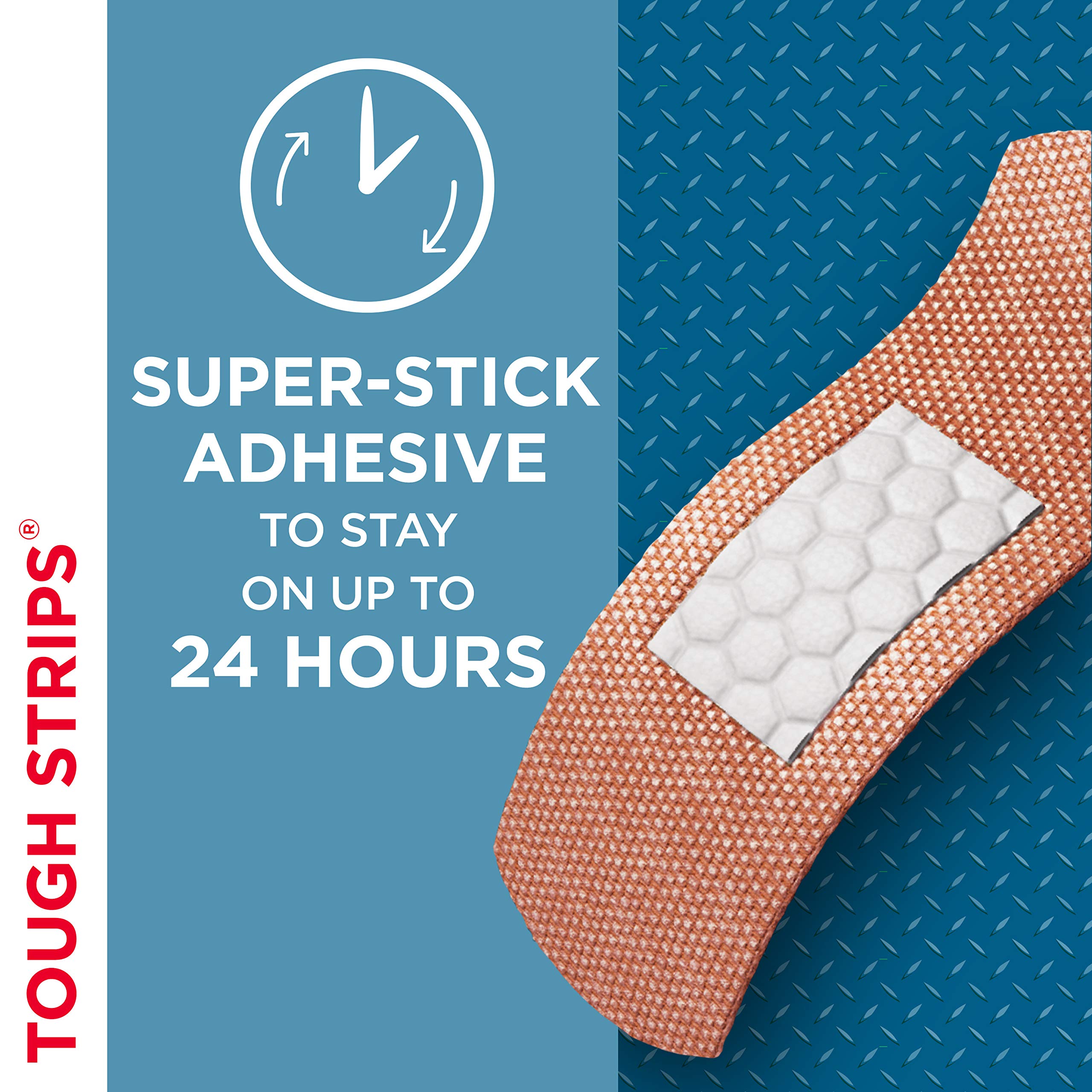 Band-Aid Brand Tough Strips Adhesive Bandages for Wound Care, Durable Protection for Minor Cuts and Scrapes, Extra Large Size, 1