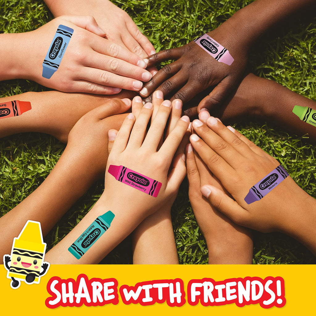 Crayola Shaped Kids Bandages, 100 CT | Great for Birthdays, Party Supplies, Stickers, Stocking Stuffer or White Elephant Gift |