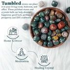 Crocon Bloodstone Tumble Stones Stones Set Pocket Crystal Healing Gemstones Tumble Collection Palm Stone Good Luck Charm Gift Cr